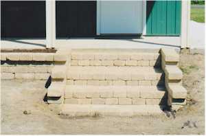 Paver steps & planter